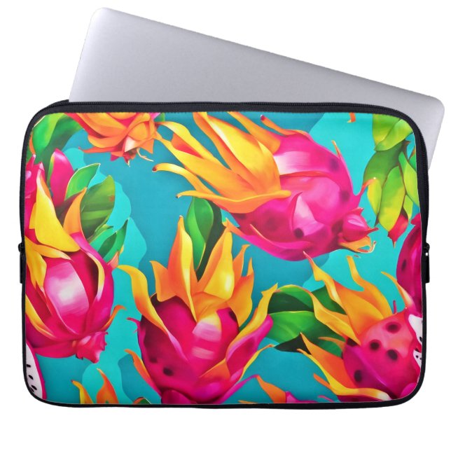 Vibrant Dragoon Fruit Mönster Laptop Fodral (Framsidan)