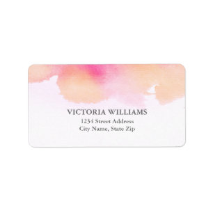 Vibrant Dreams Address Label/Rosa & Peach Adressetikett
