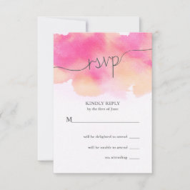 Vibrant Dreams Bröllop OSA Card / Rosa & persikor