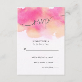 Vibrant Dreams Bröllop OSA Card / Rosa & persikor Kort