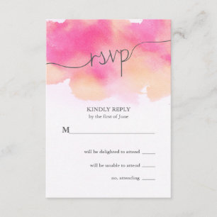 Vibrant Dreams Bröllop OSA Card / Rosa & persikor Kort