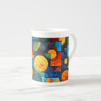 Vibrant Dreams Geometry – Bold Modern Abstract Art Benporslin Mugg