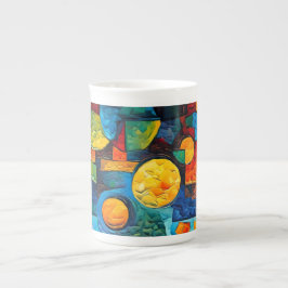 Vibrant Dreams Geometry – Bold Modern Abstract Art Benporslin Mugg