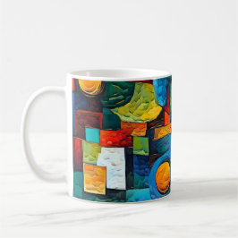 Vibrant Dreams Geometry – Bold Modern Abstract Art Kaffemugg