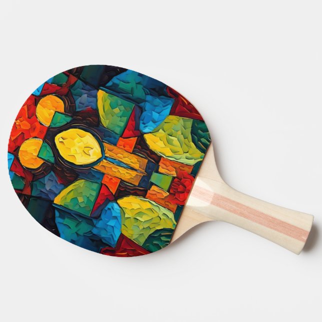 Vibrant Dreams Geometry – Bold Modern Abstract Art Pingisracket (Sidan)