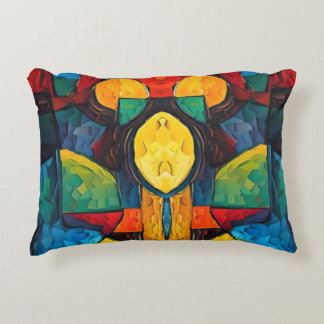 Vibrant Dreams Geometry – Bold Modern Abstract Art Prydnadskudde