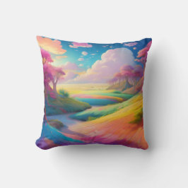 Vibrant Dreamy Ligcape i Pastel Färg Kudde