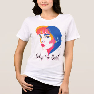 Vibrant Dual Tone Porträtt T Shirt