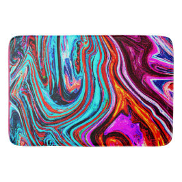 Vibrant Dynamic Hues Abstrakt Mönster Badrumsmatta