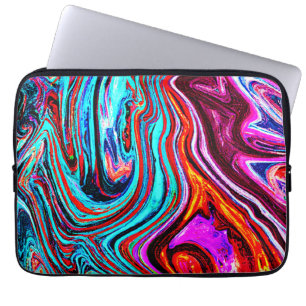 Vibrant Dynamic Hues Abstrakt Mönster Laptop Fodral
