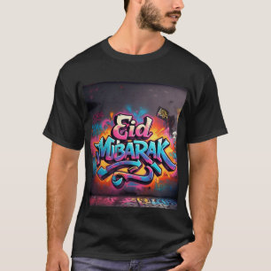 Vibrant Eid Mubarak Graffiti Art Manar T Shirt