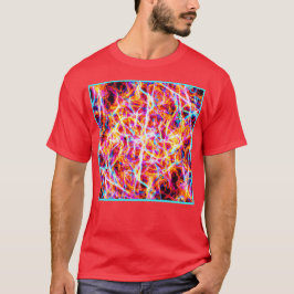 Vibrant Electric Abstrakt Mönster T Shirt