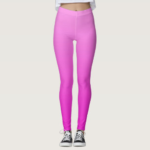 Vibrant Electric Summer Shock rosa Dipping Ombre Leggings