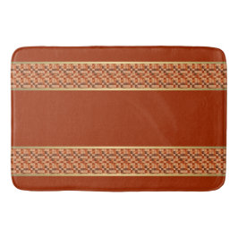 Vibrant Elegance: Clay och Guld Abstrakt Bathmat Badrumsmatta