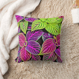 Vibrant Elegance Löv Mönster Kudde