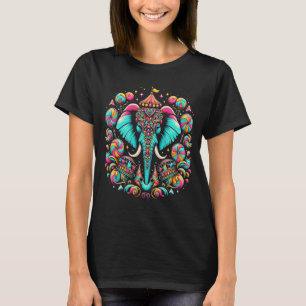 Vibrant Elephant: ett färgfyllt mästerverk T Shirt