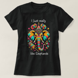 Vibrant Elephant: ett färgstarkt konstverk T Shirt