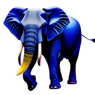 Vibrant Elephant Trivet Glasunderlägg Presentlåda  Canvastryck