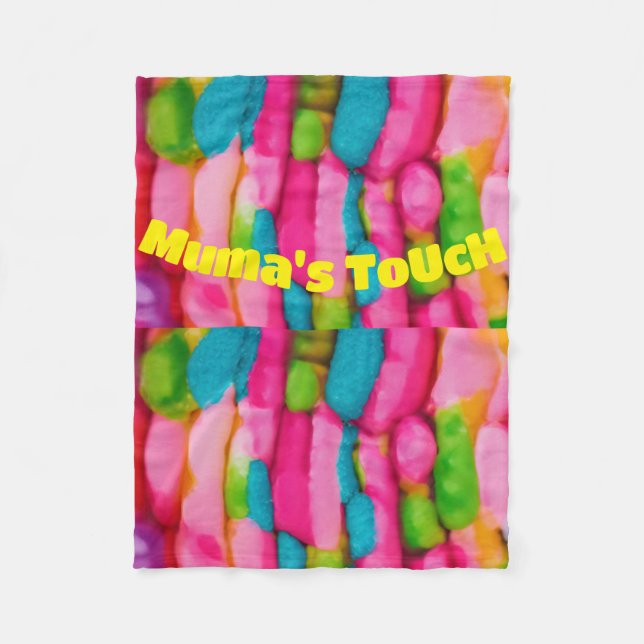 "Vibrant Embrace: Small Fleece Blanket (Framsidan)