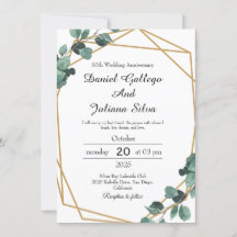 Vibrant Emerald Greenery Bröllop-årsdagen