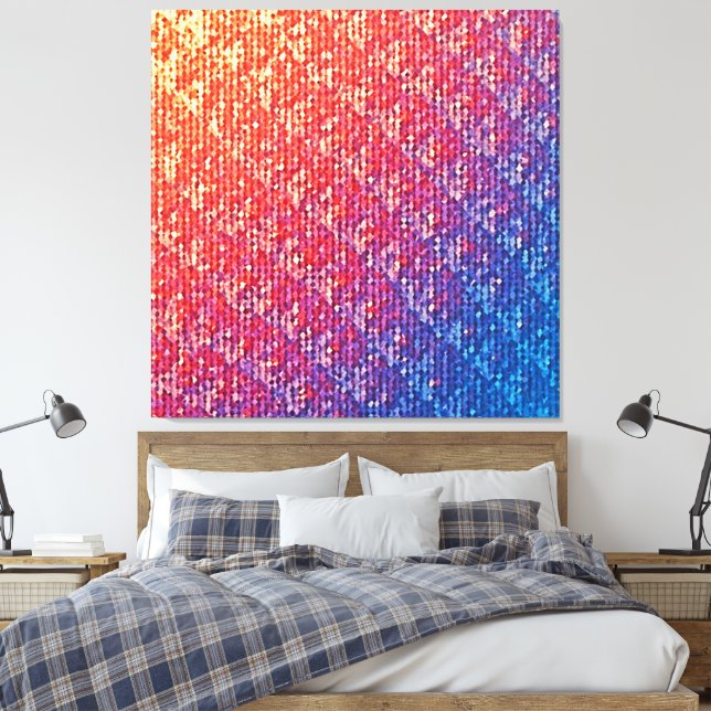 Vibrant Emotional Mosaic Gnistra Canvastryck (Insitu (sovrum))