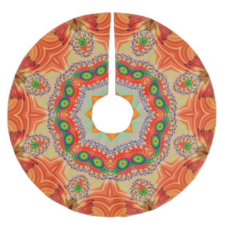 Vibrant energy färg: mandala design. julgransmatta borstad polyester