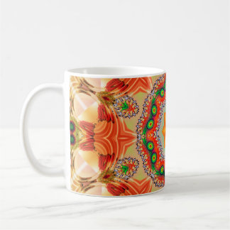 Vibrant energy färg: mandala design. kaffemugg