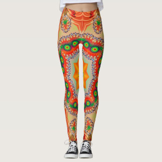 Vibrant energy färg: mandala design. leggings