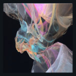 Vibrant Energy Swirl Pink Turquoise Glow Fototryck<br><div class="desc">Swirling ribbons of electric turquoise, vivid magenta, fiery coral, golden yellow, peach, and deep teal twist in a radiant, semi-transparent energy burst. Gossamer threads and luminous veils flow outward from a glowing pink-magenta core against pure black, creating intense motion, depth, and high-vibrational light. The composition radiates creative ignition, emotional awakening,...</div>