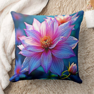 Vibrant Etheral Bloom Artwork Kudde