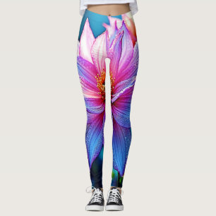 Vibrant Etheral Bloom Artwork Leggings