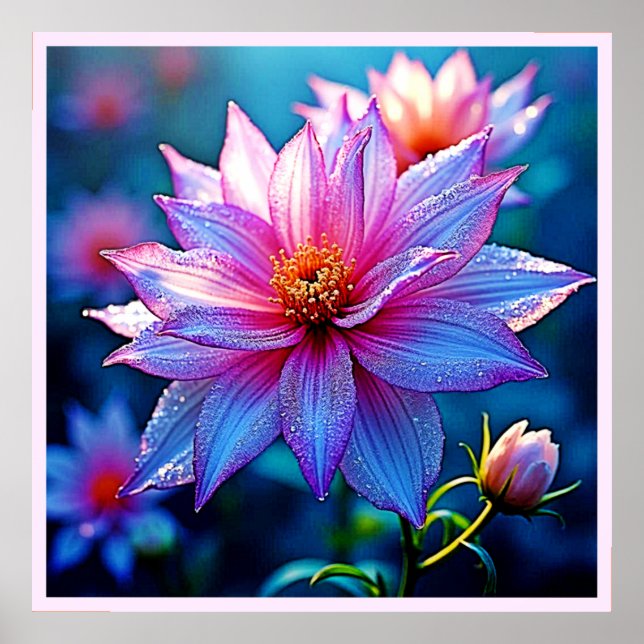 Vibrant Etheral Bloom Artwork Poster (Framsidan)