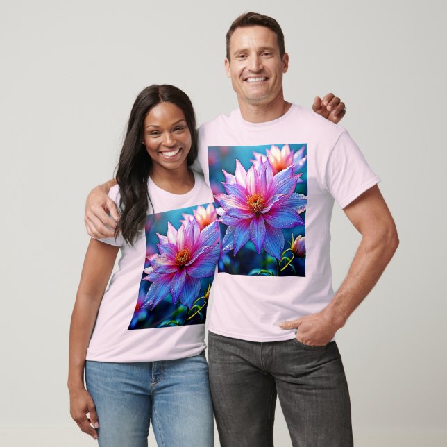 Vibrant Etheral Bloom Artwork T Shirt (Unisex)