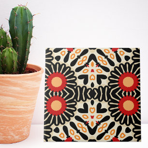 Vibrant Ethnic Arabesque Bohemian Mosaic Mönster Kakelplatta