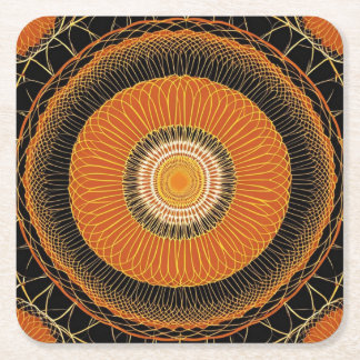 Vibrant fallblomma underlägg papper kvadrat