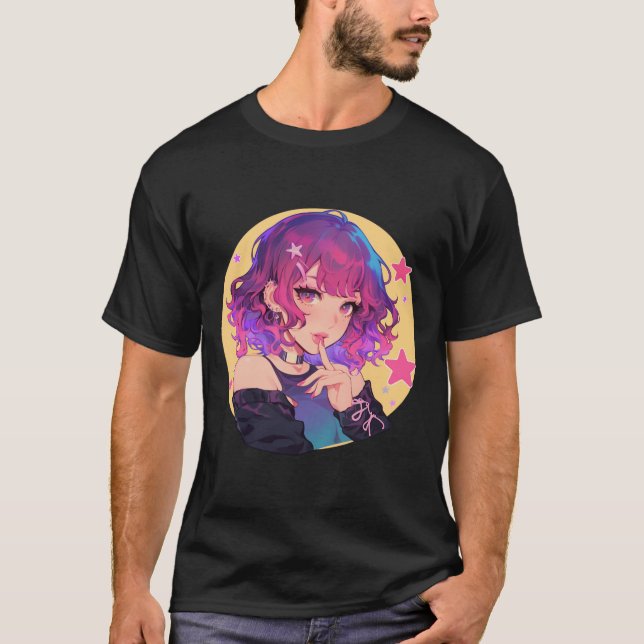 Vibrant Fantasy Girl Manar-Shirts T Shirt (Framsida)