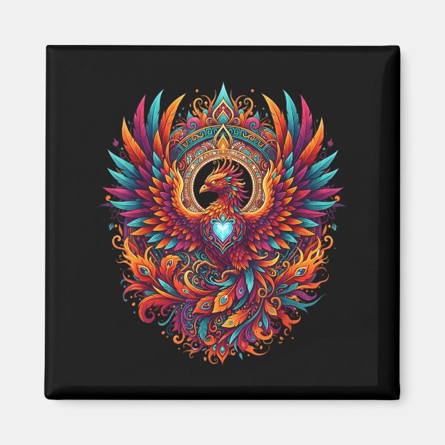 Vibrant Fantasy Pcute Ss Cute Ssnix Mythical Bird  Magnet (Framsidan)