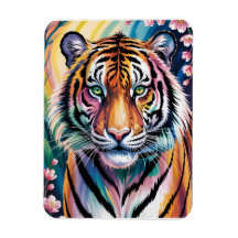 Vibrant Fantasy Tiger Porträtt | exotisk