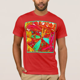 Vibrant Färg Abstrakt Mönster T Shirt
