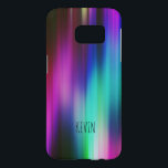Vibrant Färg Abstrakt Rays Mönster Galaxy S5 Skal<br><div class="desc">Röntgenbakgrund för färgstarka färg-abstrakter i elegant. Lila blått och turkos dominerar färg. Monogram för anpassade som tillval.</div>