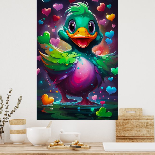 Vibrant färg anka poster (Kök)