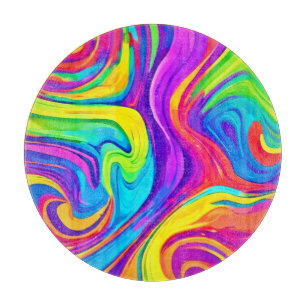 Vibrant Färg-bakgrund: Tecknad Stänk Art