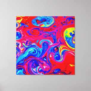 Vibrant Färg Blast Mönster Canvastryck