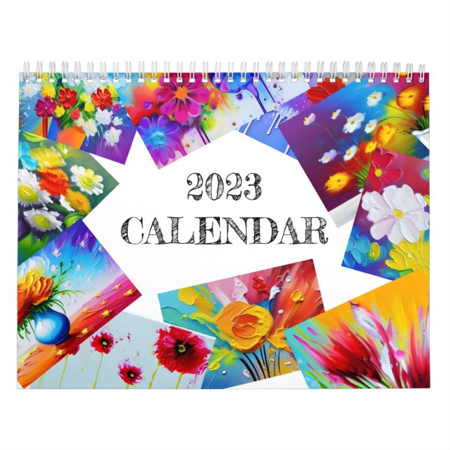 Vibrant Färg-blommor Kalender (Omslag)