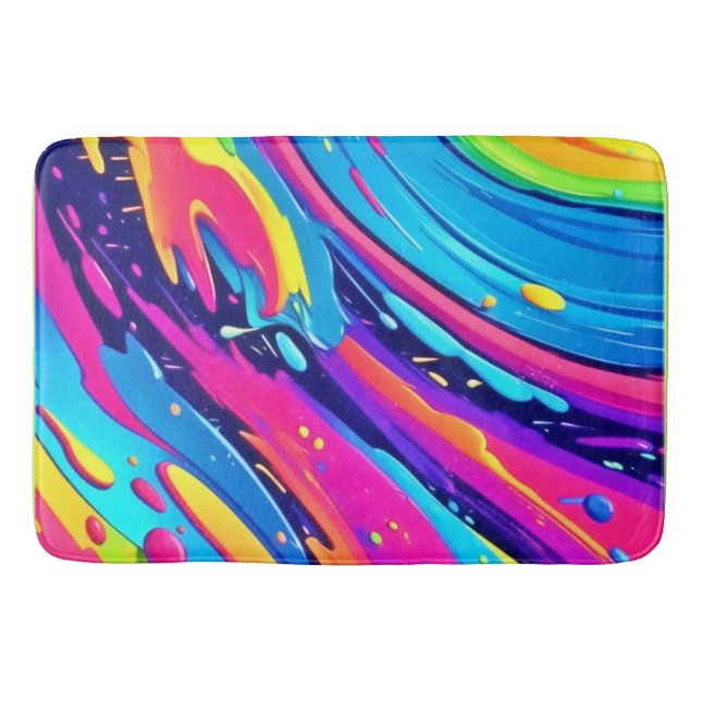 Vibrant Färg Burst Badrumsmatta (Framsidan)