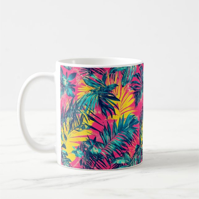 Vibrant Färg Exotic Mönster Kaffemugg (Vänster)