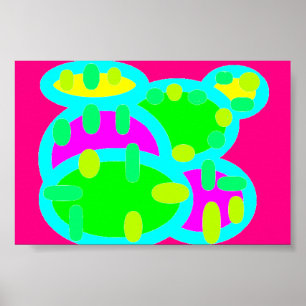 Vibrant färg för barn skolor förskolesovrum poster