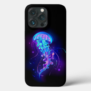 Vibrant Färg Glowing Jellyfish