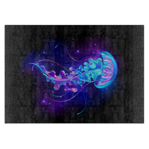 Vibrant Färg Glowing Jellyfish