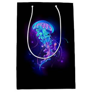 Vibrant Färg Glowing Jellyfish